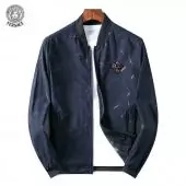 jaqueta versace homme pas cher jacket embroidery rainbow medusa blue